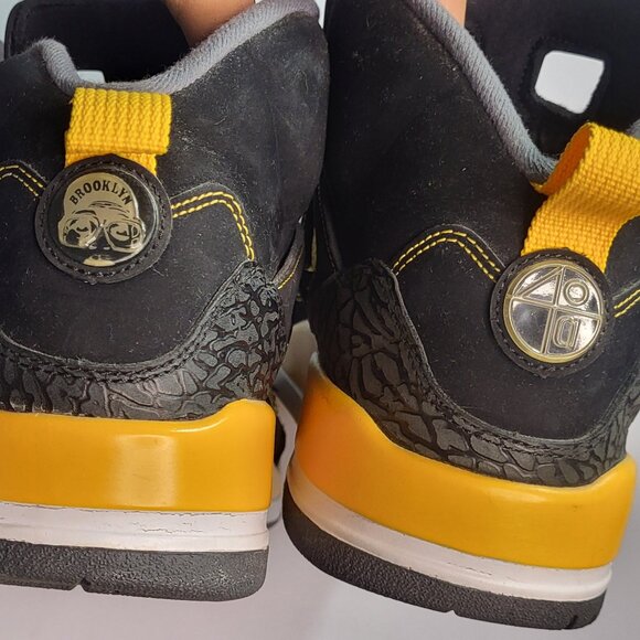 Nike Jordan Spizike Black Gold Yellow Grey Size 12 - Picture 4 of 4